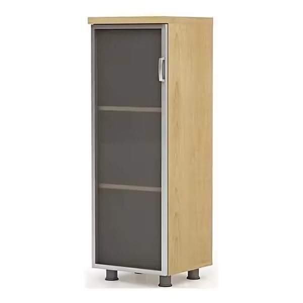 Cam Kapaklı Dar Ofis Dolabı 40x120 cm